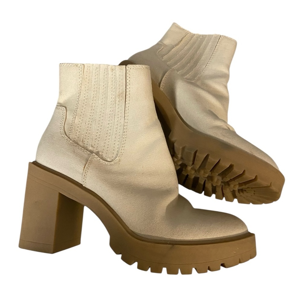 Dolce Vita Cream Ankle Booties - Picture 2 of 7